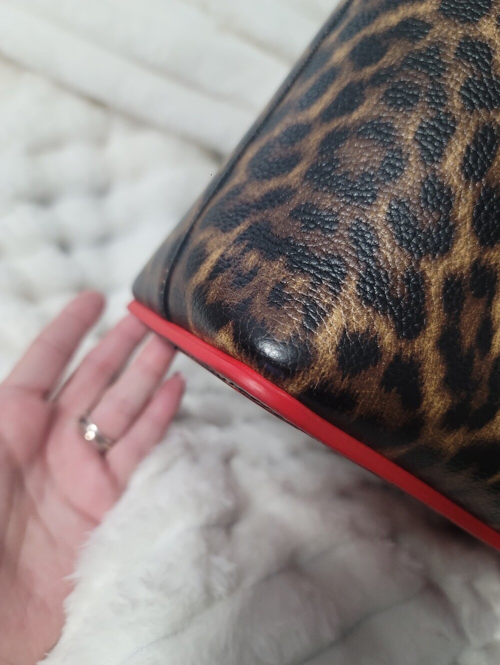 Christian Louboutin Cabata Small Leopard-Print Tote Bag With Pouch  Dustbag - Picture 12 of 16